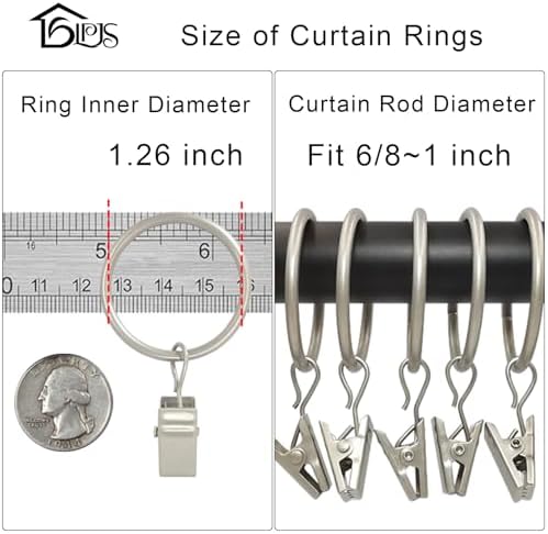 LLPJS 100 Pack Curtain Rings - Image 3