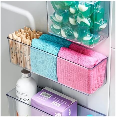 iDesign Magnetic Medium Clear Plastic Organizer Bins - Image 4