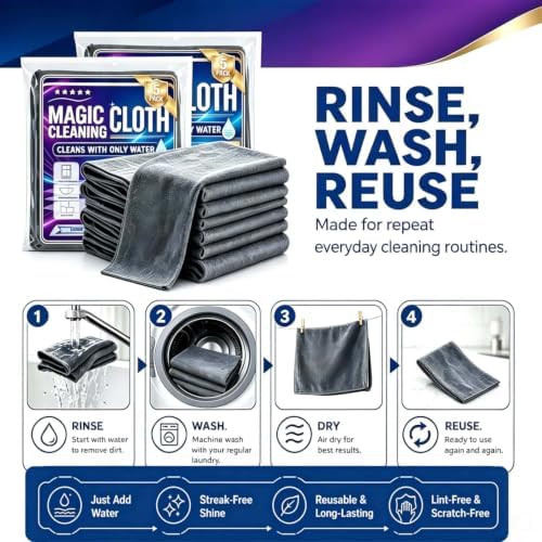 10 Pack XXL Genie Cloth Magic Cloth, Genie Magic Cleaning Cloths - Image 6