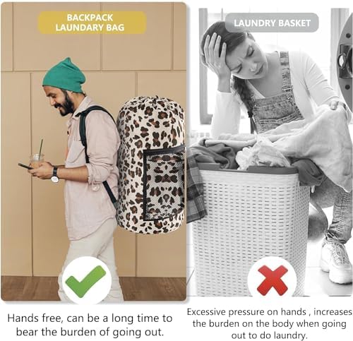 Olosar Laundry Bag Backpack, Dirty Clothes Travel Bag - Image 5
