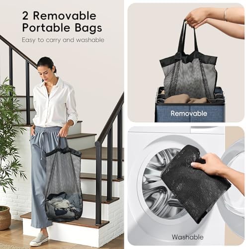 150L Double Laundry Hamper - Image 6