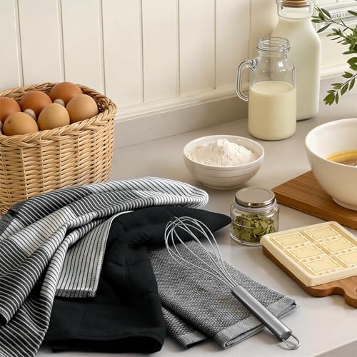 Homaxy 6 Pack Cotton Terry Premium Kitchen Towels, 18 x 28 in - Image 5