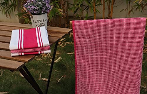 AMOUR INFINI Cotton Kitchen Towels Set of 4 Highly Absorbent, Ultra Soft Waffle - Image 6