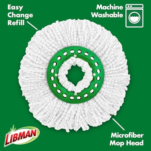 Libman Tornado Spin Mop Refill Microfiber Heads, 2 Pack - Image 5