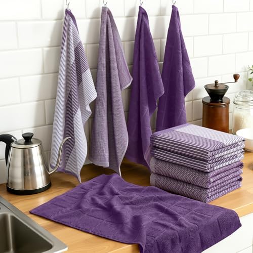 Homaxy 6 Pack Cotton Terry Premium Kitchen Towels, 18 x 28 in - Image 6