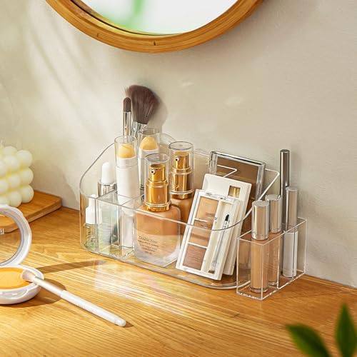 Bathroom Counter Shelf Vanity Trays, Makeup Organizer Tray by MORNITE