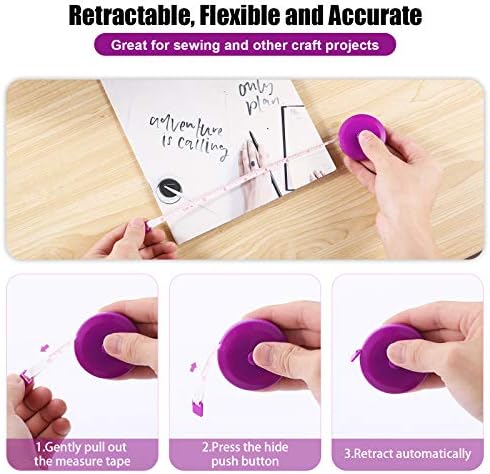 Measuring Tape Retractable, 60 Inch Soft Fabric Tape Measure - Image 4