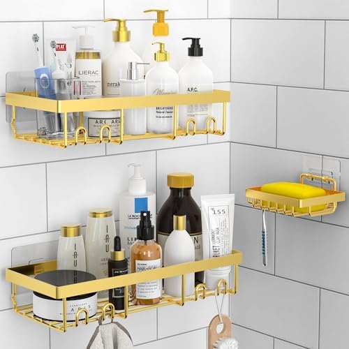 Moforoco 3-Pack Shower Caddy Basket Shelf - Image 2