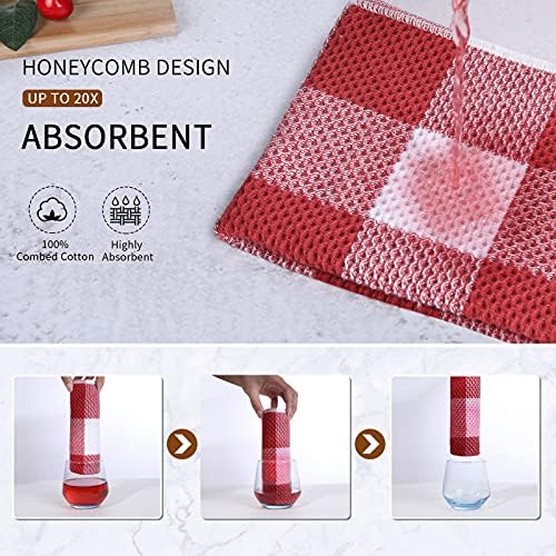 Mordimy Cotton Waffle Kitchen Towels, 4 Pack - Image 3