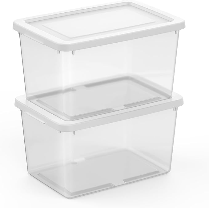 Sterilite Storage Box, Stackable Clear Plastic Bins, 20 Quart - Image 6