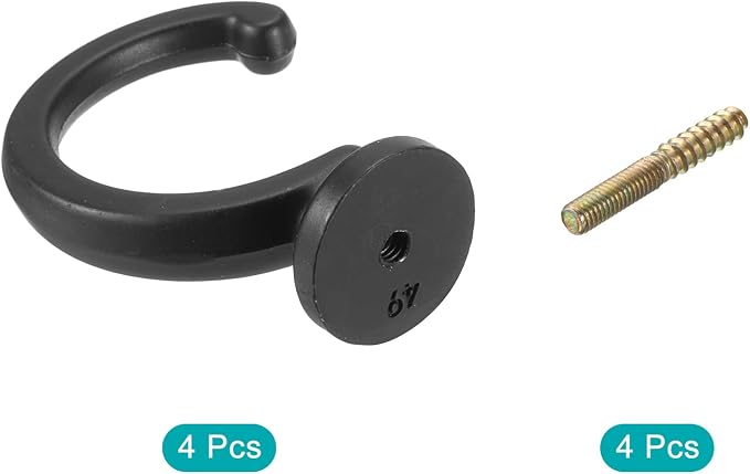 uxcell 4Pcs Curtain Holdback, Aluminum Alloy Wall Mounted Curtain Holders - Image 3