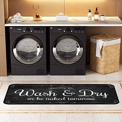 Laundry Room Long Mat Area Rug Non-Slip Floor Mat Waterproof Farmhouse Carpet - Image 3
