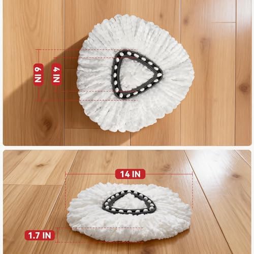 6 Pack Microfiber mop Head Replacements, Compatible - Image 3