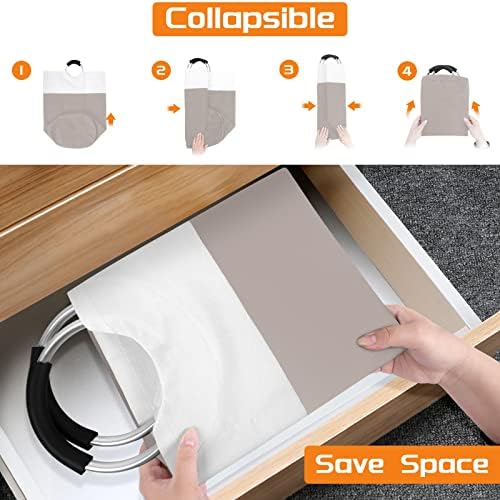 BlissTotes 75L Laundry Basket, Freestanding Collapsible Hamper - Image 6