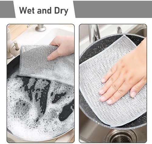 XANGNIER 10 Pcs Multipurpose Wire Dishwashing Rags - Image 6
