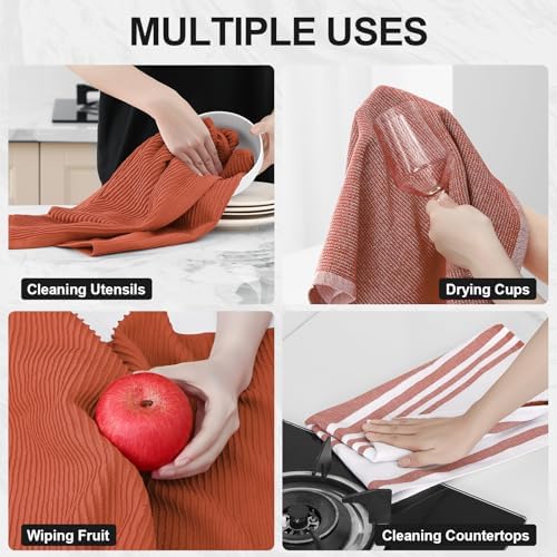 Homaxy Cotton 380 GSM Premium Kitchen Towels, 6 Pack - Image 4