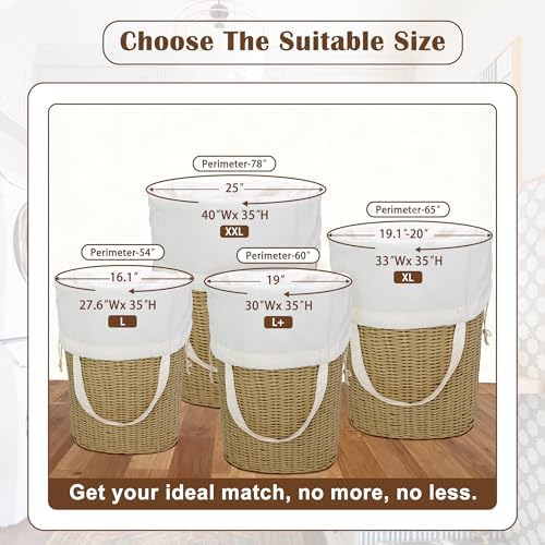 Canvas Laundry Bag with Handles & Drawstring 30"Wx35"H, L+ Geom SlateGreen - Image 4