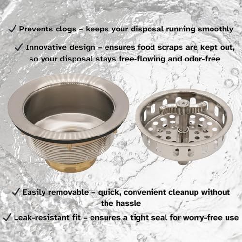 Westbrass A213-20 3-1/2" Wing Nut Twist Style Large Kitchen Sink Basket Strainer - Image 6