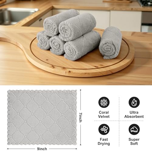 Homaxy Super Soft 18 Pack Coral Velvet Dish Cloths - Image 2