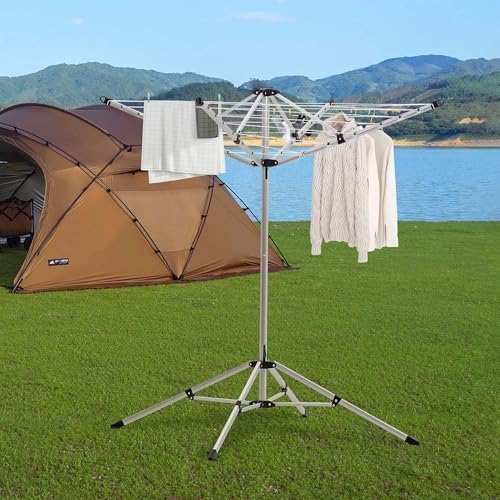 JS HANGER Portable Umbrella Clothesline, 65 Ft of Hanging Space, Pre-Strung - Image 7