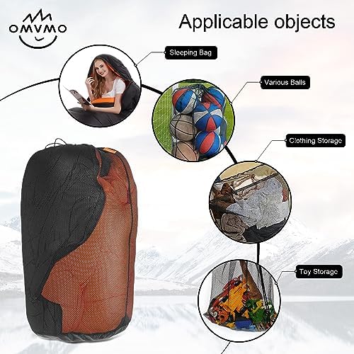 2Pcs 100L Mesh Sleeping Bag Storage Sack Stuff Sack, Tear-Resistant Polyester - Image 7