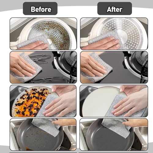 XANGNIER 10 Pcs Multipurpose Wire Dishwashing Rags - Image 4