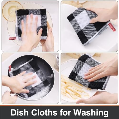 Mordimy Cotton Waffle Weave Dish Cloths, 8 Pack - Image 4