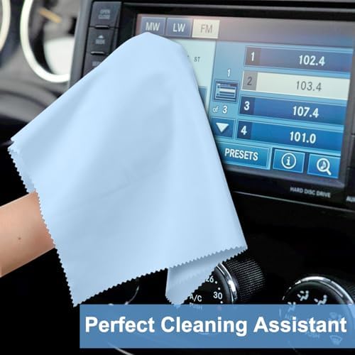 Frienda 12 Pack Large Glass Cleaning Cloth, Light Gray - Image 7