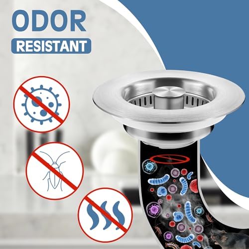 TGOSOMT Kitchen Sink Drain Strainer Stopper, Anti-Clog & Quick Drain - Image 4