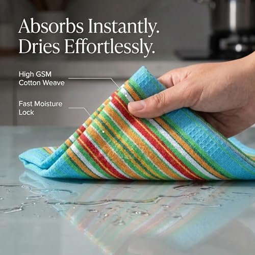 Urban Villa Kitchen Towels Cotton Dish Towels 20”x30” Azure - Image 2