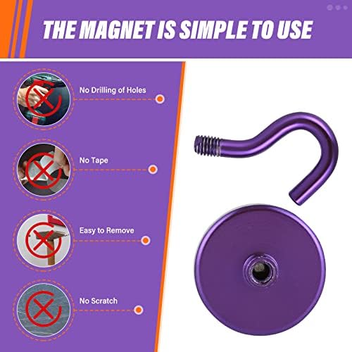 Neosmuk Magnetic Hooks, 130lb Heavy Duty, 10 Pack - Image 6