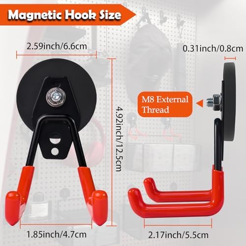 4-Pack Medium Heavy Duty Magnetic Hooks - Image 2