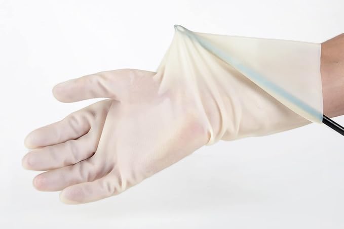 Cleaning Gloves Dishwashing Kitchen Gloves Reusable Rubber 1 Pairs White - Image 3