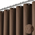 Dynamene Waffle Shower Curtain 256 GSM Heavy Duty Fabric 72"x72" Brown by Dynamene