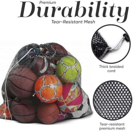 Mesh Equipment Bag, Adjustable, Cord Closure - Image 6