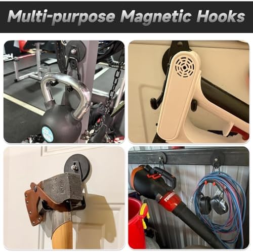 Magnetic Hooks 4 Pack, Large Strong Magnetic Hooks Heavy Duty - Image 5