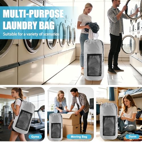 Olosar Laundry Bag Backpack, Dirty Clothes Travel Bag - Image 7