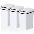 Bathroom Small Trash Can with Lid, Automatic Garbage Can, 2.6 Gallon | 3 Pack by SecureSpacesCleanerPlaces