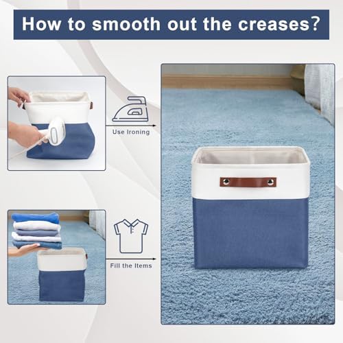 Bagnizer Collapsible Fabric Storage Cubes 11x11 Cube Storage Bins, 4 Pack - Image 2