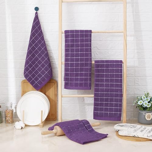 Homaxy 100% Cotton Terry Kitchen Towels, 5 Pack - Image 6