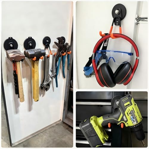 MUTUACTOR Magnetic Hooks Heavy Duty, Anti-Slip Powerful Magnet Storage Utility - Image 6