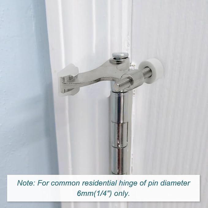 16 Pack Hinge Pin Brushed Nickel Door Stopper, Adjustable Heavy Duty Hinge Pin - Image 3