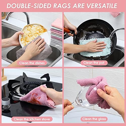 Rachan 11Pack Kitchen Dish Cloths, Reusable Dish Towels, Nonstick Oil Washable - Image 6