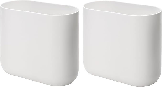 iDesign Small Slim Plastic Bathroom Trash Can by iDesign