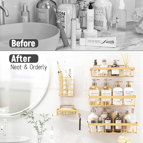 Liuoud 5 Pack Shower Caddy for Inside Shower - Image 6