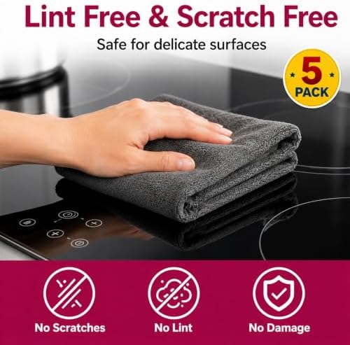 5 Pack Thickened Genie Magic Cleaning Cloth, XXL Microfiber Magic Cloth - Image 5
