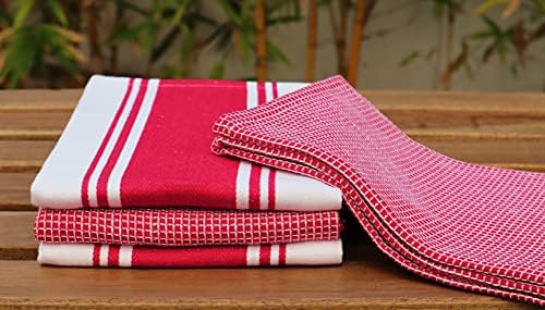 AMOUR INFINI Cotton Kitchen Towels Set of 4 Highly Absorbent, Ultra Soft Waffle - Image 5