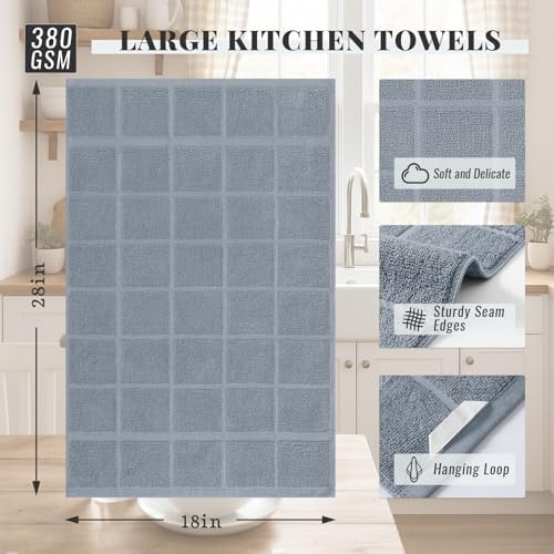 Homaxy 100% Cotton Kitchen Towels 18"x28", 6 Pack Dish Towels - Image 2