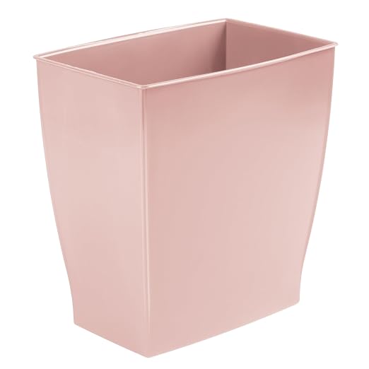 iDesign Small Plastic Bathroom Trash Can, Slim Rectangle Garbage Bin - Image 6