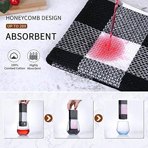 Mordimy Cotton Waffle Kitchen Towels, 8 Pack - Image 3